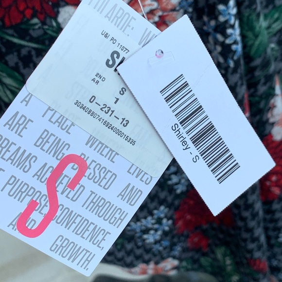 LuLaRoe Shirley Houndstooth Floral Kimono SM NWT - Picture 3 of 10